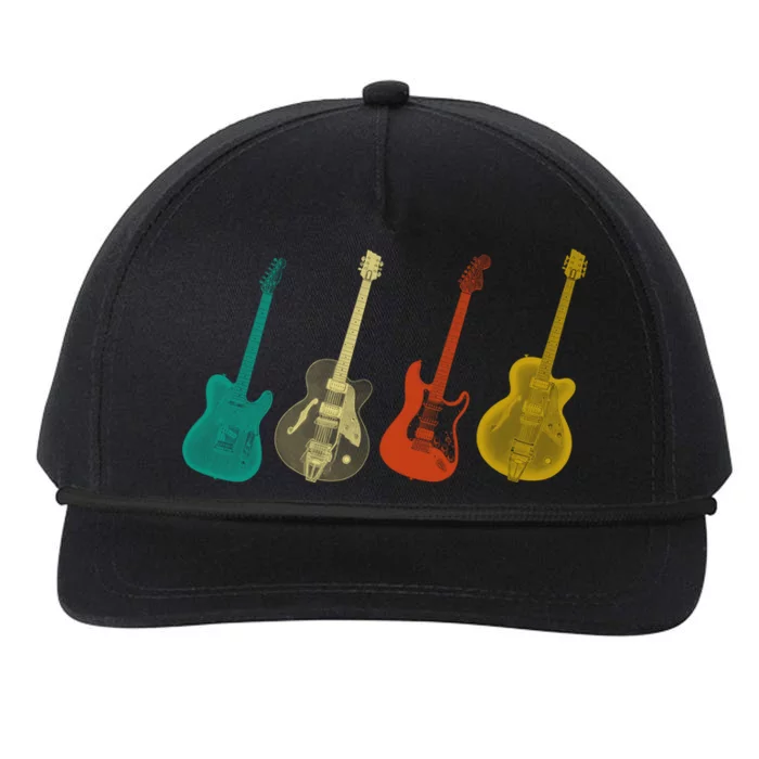 Retro Electric Guitar Snapback Five-Panel Rope Hat