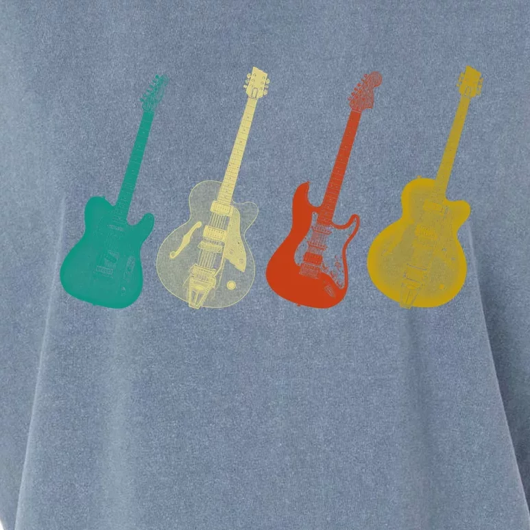 Retro Electric Guitar Garment-Dyed Women's Muscle Tee