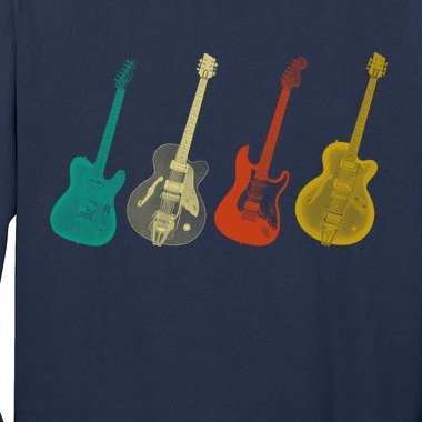 Retro Electric Guitar Long Sleeve Shirt