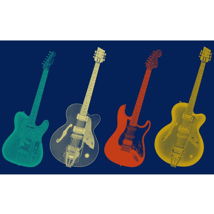 Retro Electric Guitar Bumper Sticker