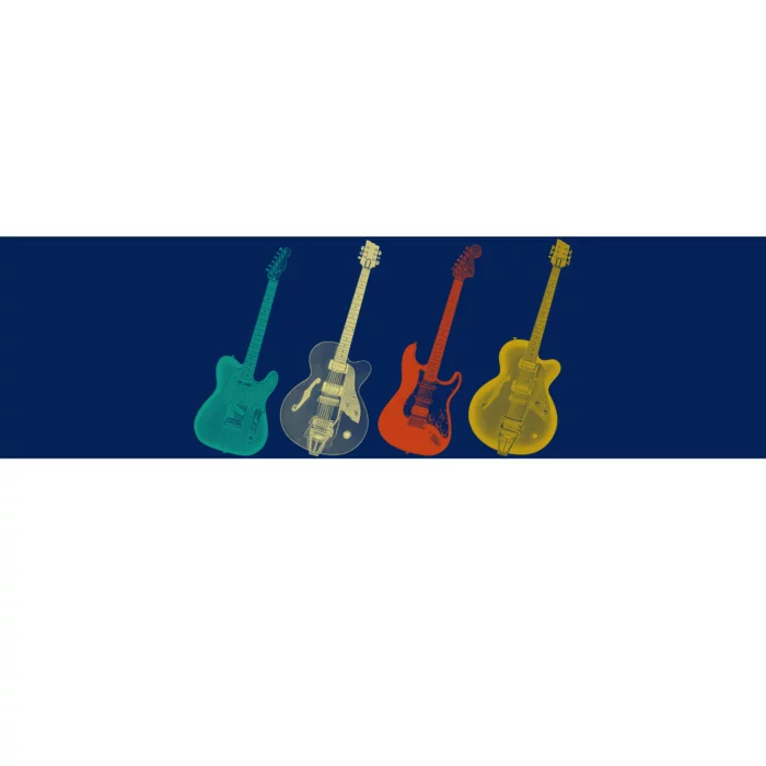 Retro Electric Guitar Bumper Sticker