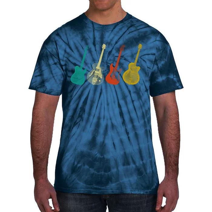 Retro Electric Guitar Tie-Dye T-Shirt