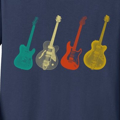 Retro Electric Guitar Kids Long Sleeve Shirt