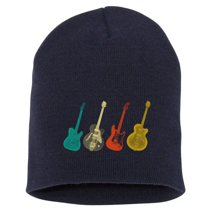 Retro Electric Guitar Short Acrylic Beanie