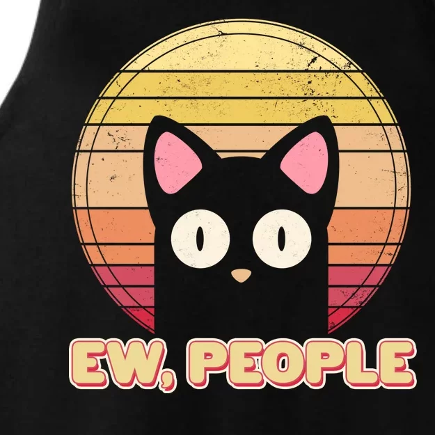 Retro Ew People Funny Cat Ladies Tri-Blend Wicking Tank