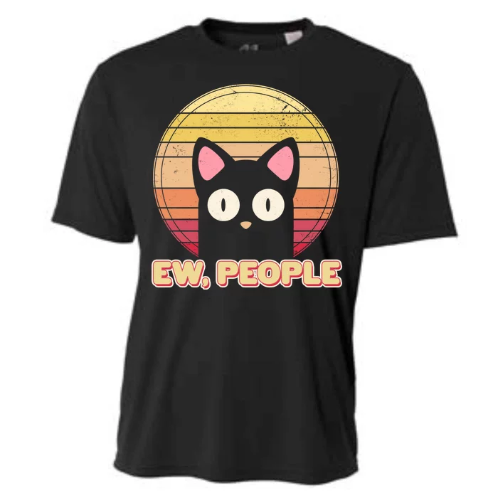 Retro Ew People Funny Cat Cooling Performance Crew T-Shirt