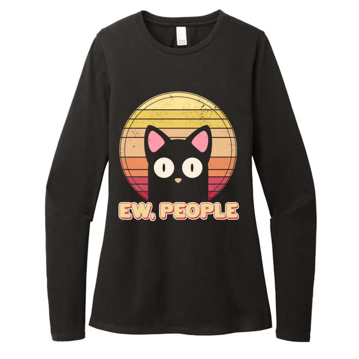 Retro Ew People Funny Cat Womens CVC Long Sleeve Shirt