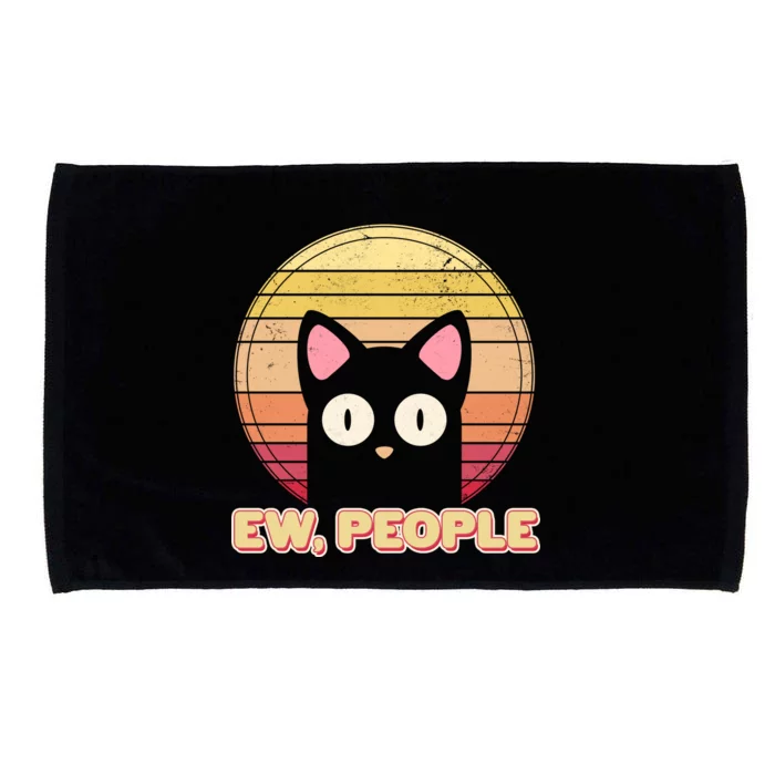 Retro Ew People Funny Cat Microfiber Hand Towel