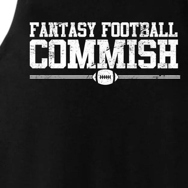 Retro Fantasy Football Commish Funny Sports Ladies Tri-Blend Wicking Tank