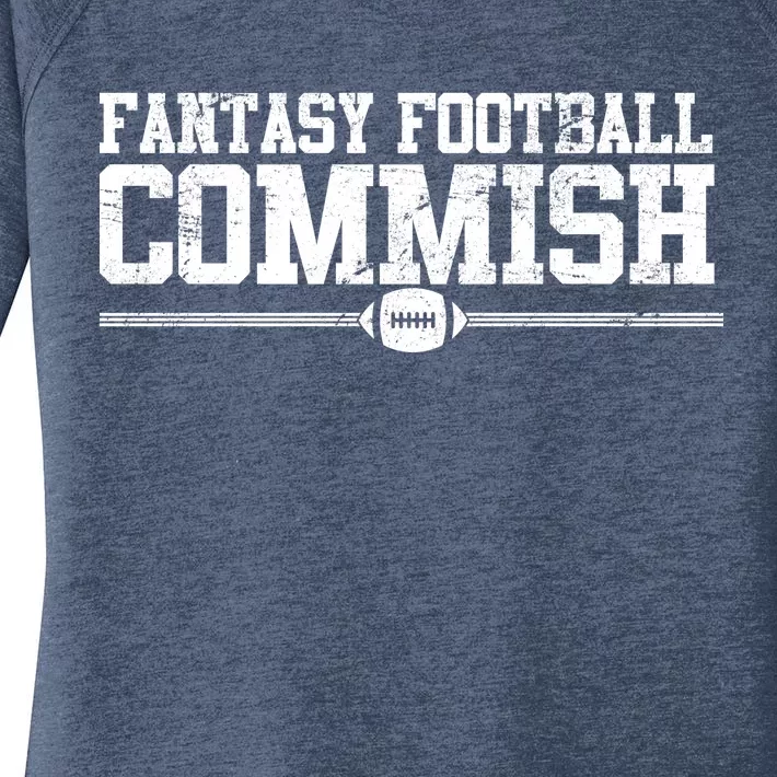 Retro Fantasy Football Commish Funny Sports Women's Perfect Tri Tunic Long Sleeve Shirt