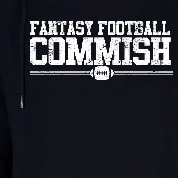 Retro Fantasy Football Commish Funny Sports Womens Funnel Neck Pullover Hood