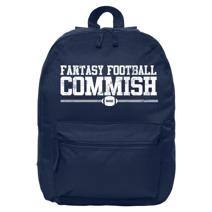 Retro Fantasy Football Commish Funny Sports 16 in Basic Backpack