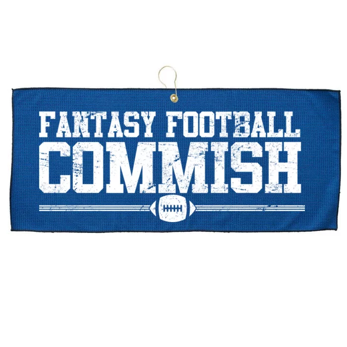 Retro Fantasy Football Commish Funny Sports Large Microfiber Waffle Golf Towel