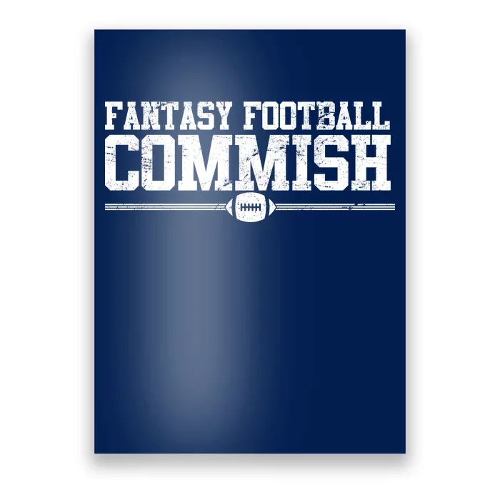 Retro Fantasy Football Commish Funny Sports Poster