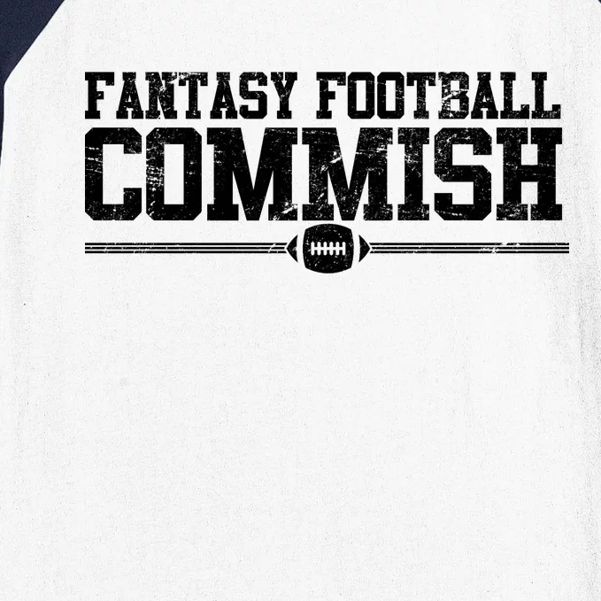 Retro Fantasy Football Commish Funny Sports Baseball Sleeve Shirt