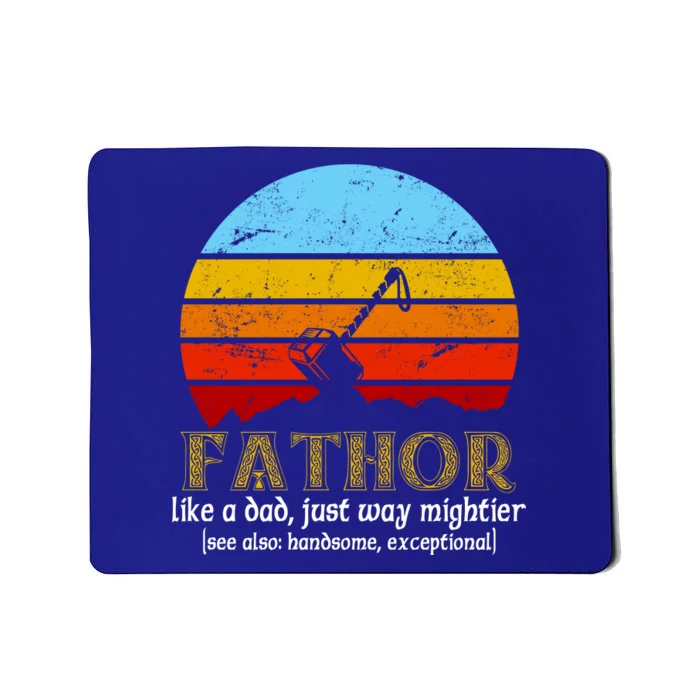 Retro Fathor Like Dad Just Way Mightier Mousepad