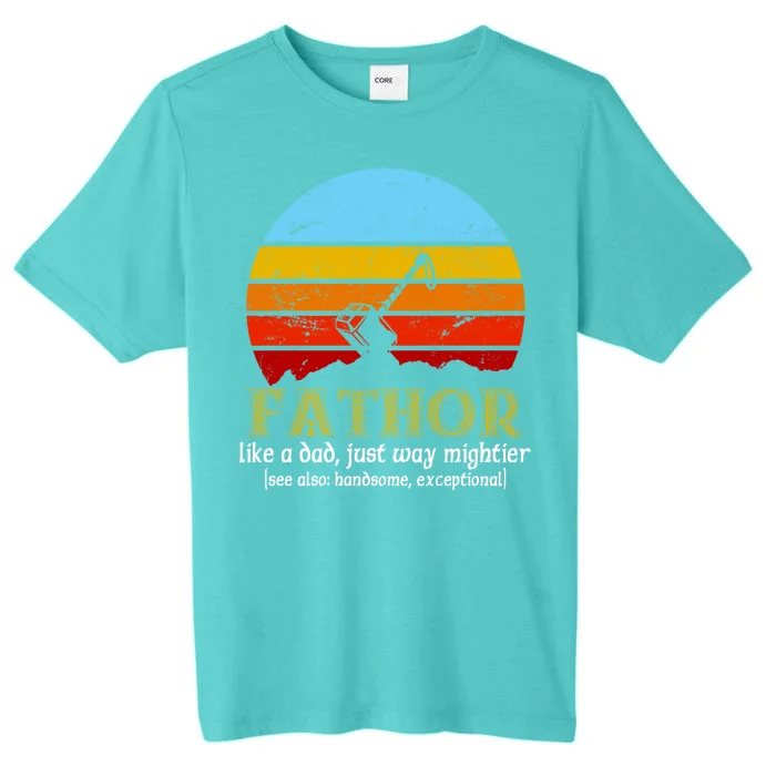 Retro Fathor Like Dad Just Way Mightier ChromaSoft Performance T-Shirt