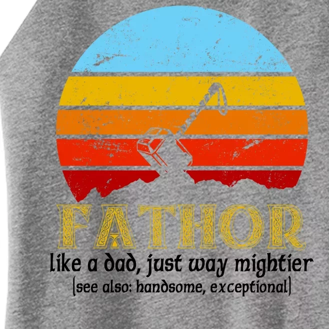 Retro Fathor Like Dad Just Way Mightier Women’s Perfect Tri Rocker Tank