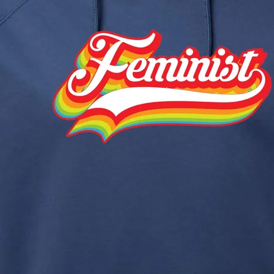 Retro Feminist Logo Performance Fleece Hoodie