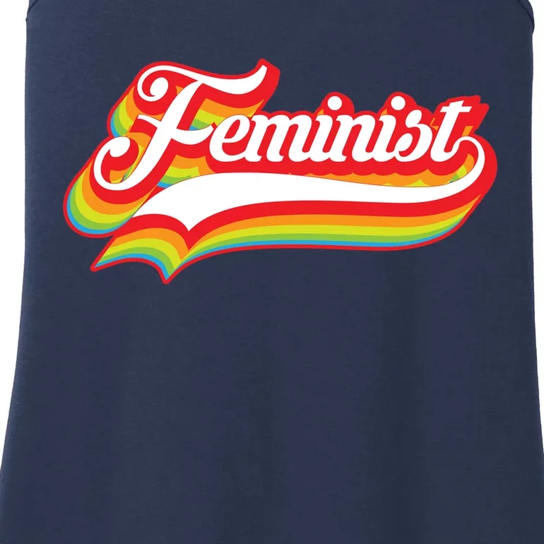 Retro Feminist Logo Ladies Essential Tank