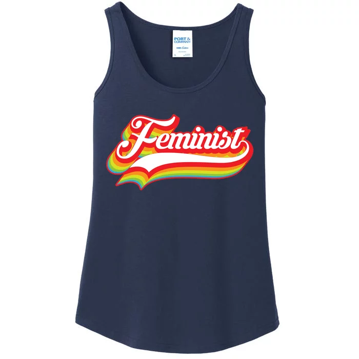 Retro Feminist Logo Ladies Essential Tank