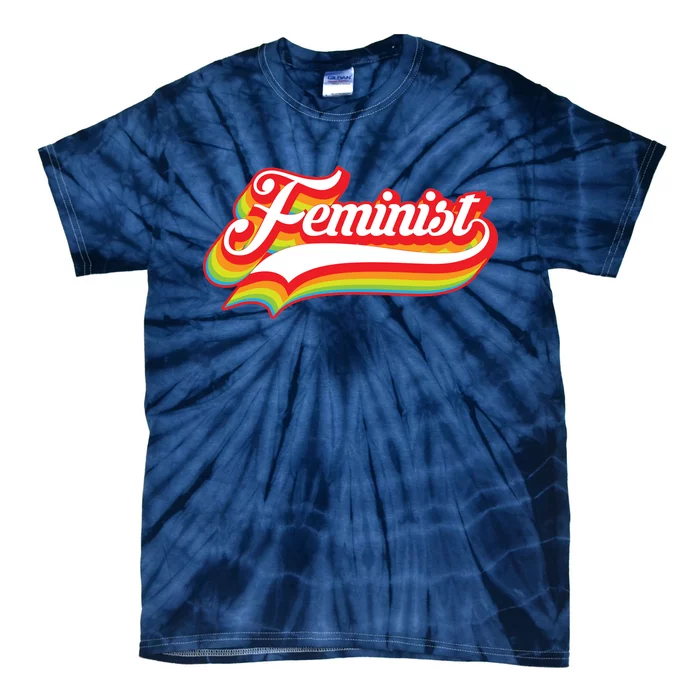 Retro Feminist Logo Tie-Dye T-Shirt