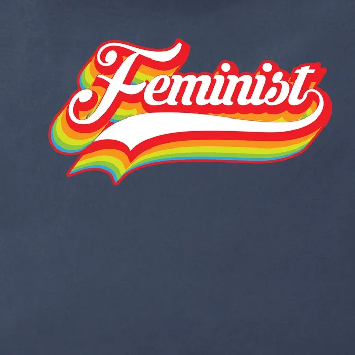 Retro Feminist Logo Zip Tote Bag