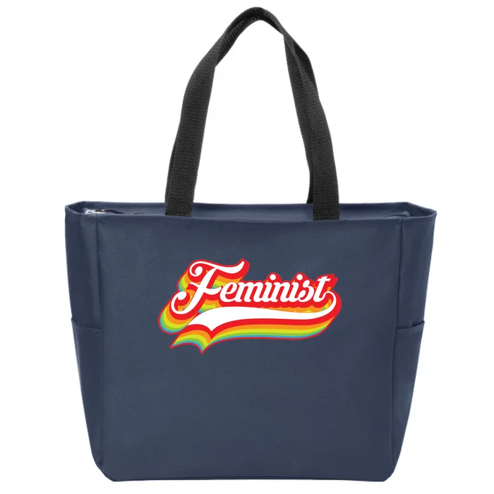 Retro Feminist Logo Zip Tote Bag