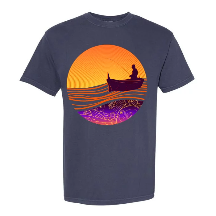 Retro Fisherman Boat Emblem Garment-Dyed Heavyweight T-Shirt