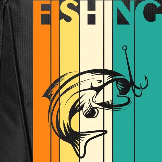 Retro Fishing Fish Hook City Backpack