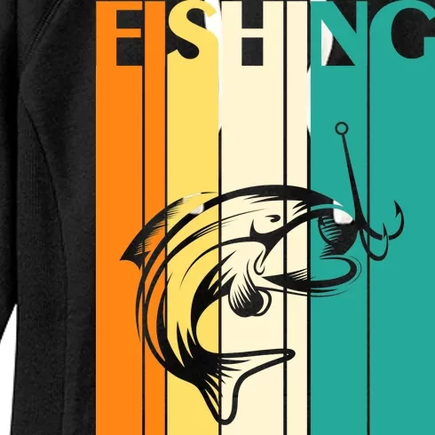 Retro Fishing Fish Hook Women's Fleece Hoodie