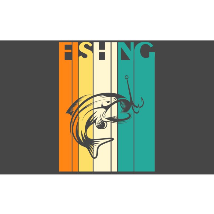 Retro Fishing Fish Hook Bumper Sticker