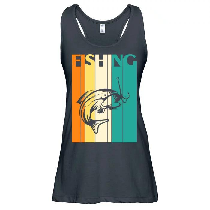 Retro Fishing Fish Hook Ladies Essential Flowy Tank