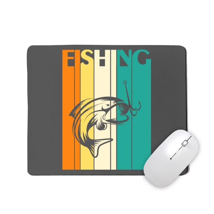 Retro Fishing Fish Hook Mousepad