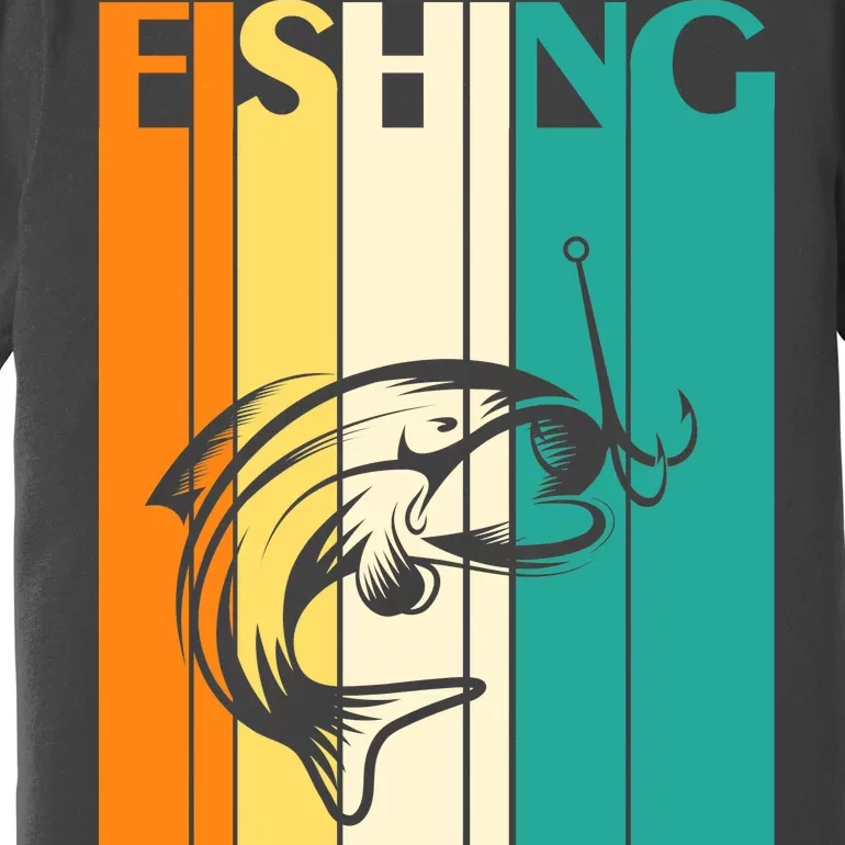 Retro Fishing Fish Hook Premium T-Shirt