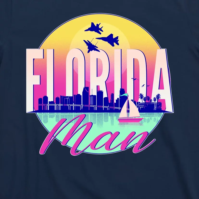 Miami Skyline Basketball Shirt Jersey Vintage Retro Florida 