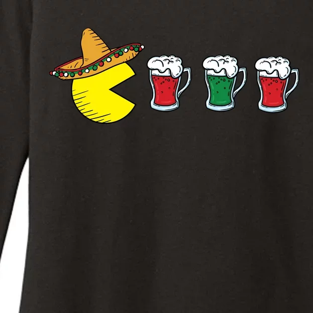 Retro Funny Cinco De Mayo Gamer Mexican Beer Womens CVC Long Sleeve Shirt