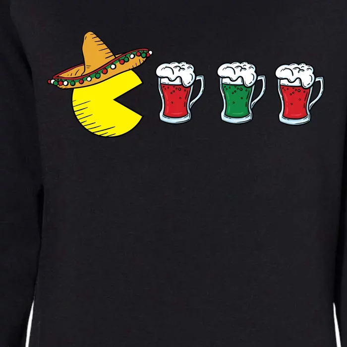 Retro Funny Cinco De Mayo Gamer Mexican Beer Womens California Wash Sweatshirt