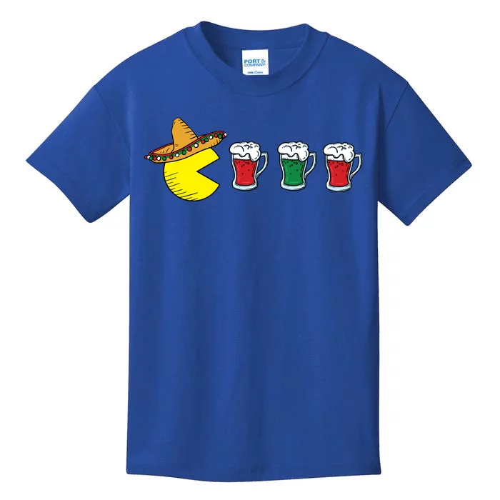 Retro Funny Cinco De Mayo Gamer Mexican Beer Kids T-Shirt