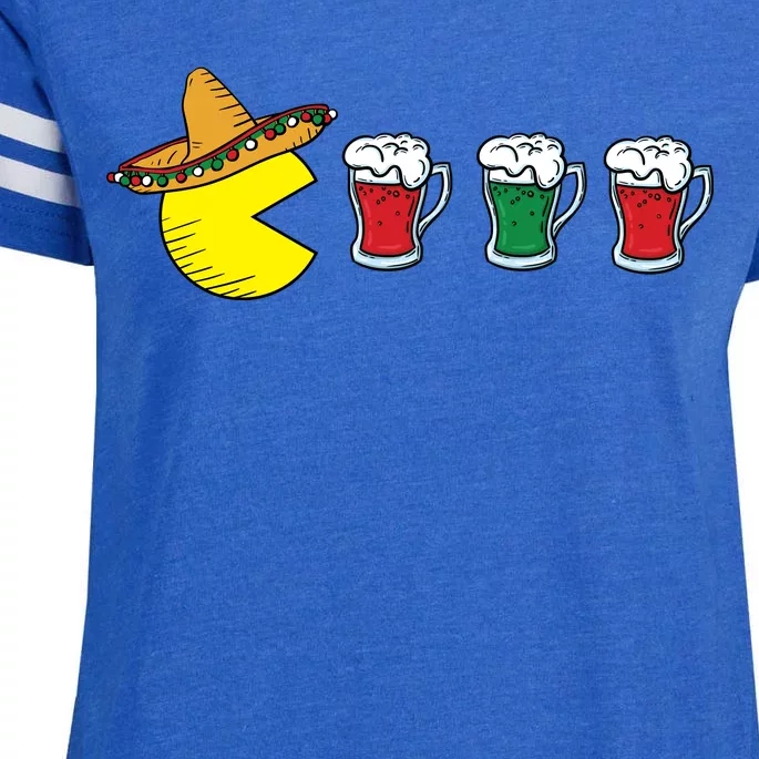 Retro Funny Cinco De Mayo Gamer Mexican Beer Enza Ladies Jersey Football T-Shirt