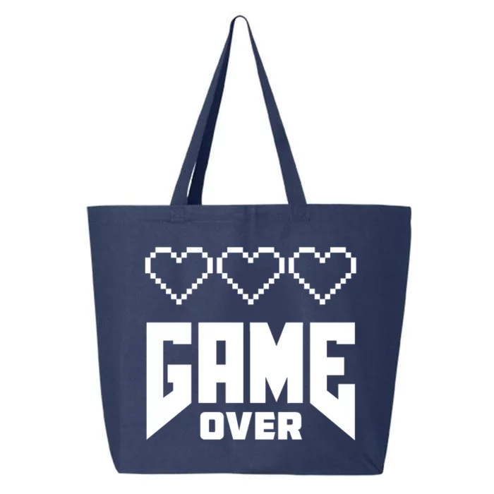 Retro Game Over Out Of Hearts 25L Jumbo Tote