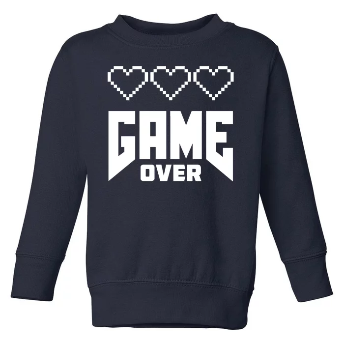 Retro Game Over Out Of Hearts Toddler Sweatshirt