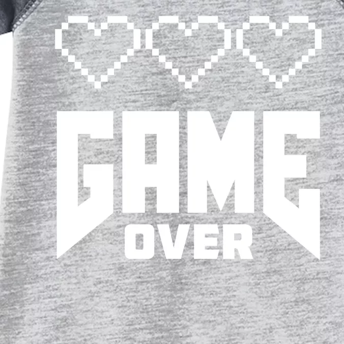 Retro Game Over Out Of Hearts Infant Baby Jersey Bodysuit