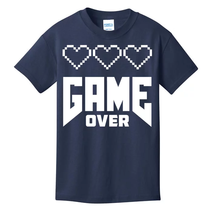 Retro Game Over Out Of Hearts Kids T-Shirt