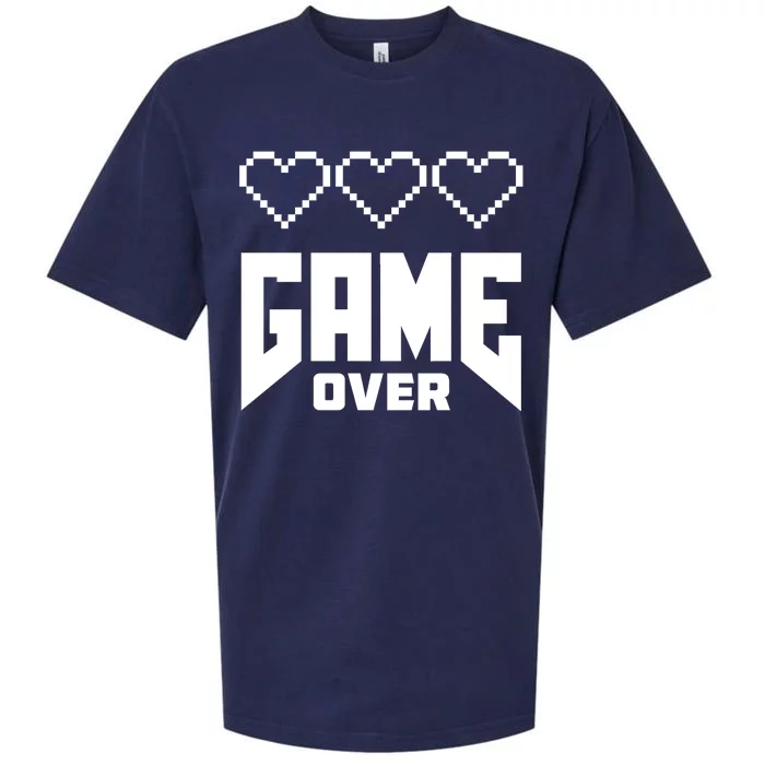 Retro Game Over Out Of Hearts Sueded Cloud Jersey T-Shirt