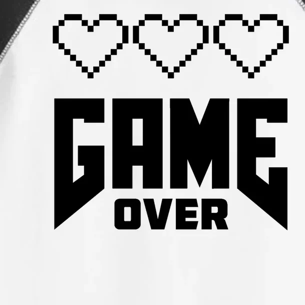 Retro Game Over Out Of Hearts Toddler Fine Jersey T-Shirt