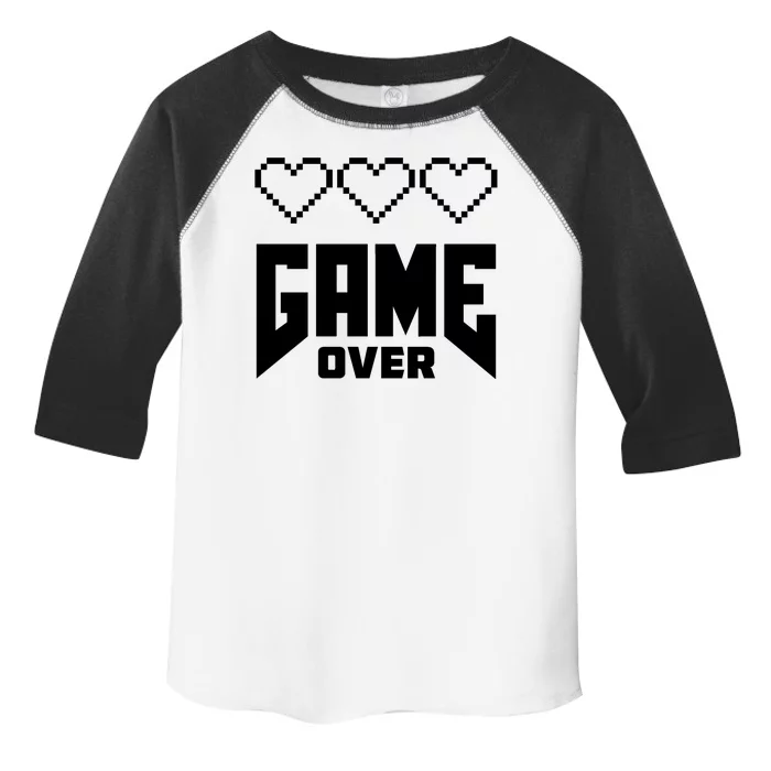 Retro Game Over Out Of Hearts Toddler Fine Jersey T-Shirt