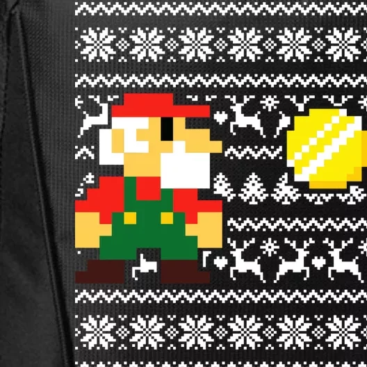 Retro Gamer Gaming Ugly Christmas City Backpack