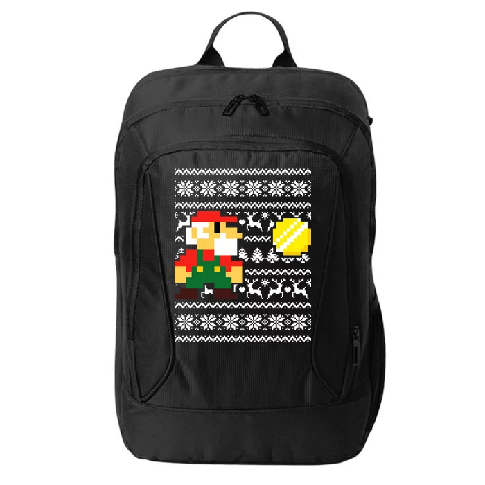 Retro Gamer Gaming Ugly Christmas City Backpack