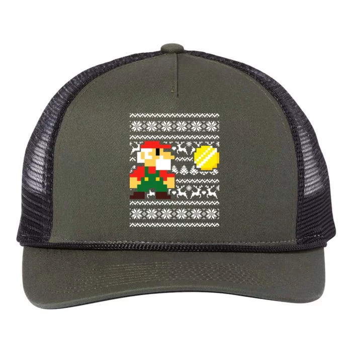 Retro Gamer Gaming Ugly Christmas Retro Rope Trucker Hat Cap